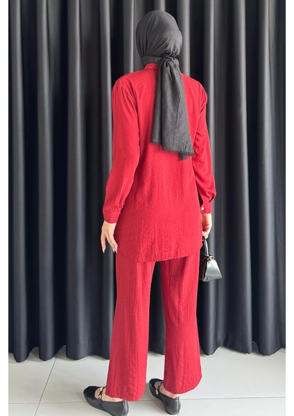 Dantelli Taşlı Tesettür Tunik Pantolon Ikili Takım P-00017622 fırsatları