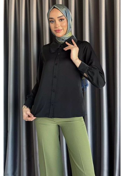 Yaka Detaylı Tesettür Gömlek P-00017588