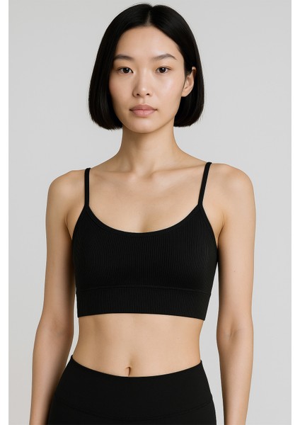 Ince Askılı Toparlayıcı Ripli Spor Büstiyer