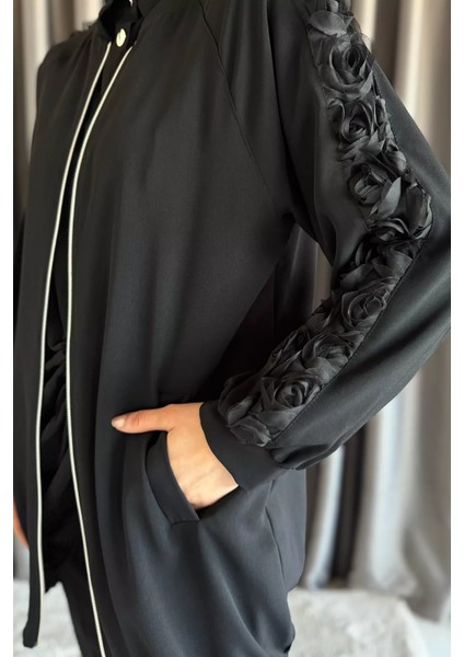 Kolları Tül Detaylı Tesettür Kap P-00017541
