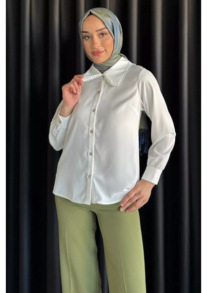 Yaka Detaylı Tesettür Gömlek P-00017588