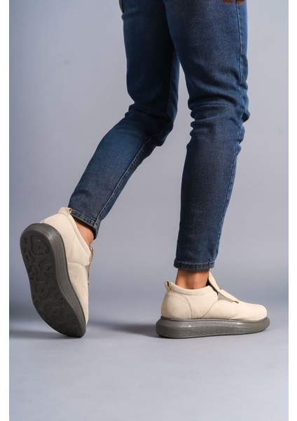ET161 Hippo Bağcıksız Süet Erkek Günlük Sneaker Ayakkabı Gt - Bej