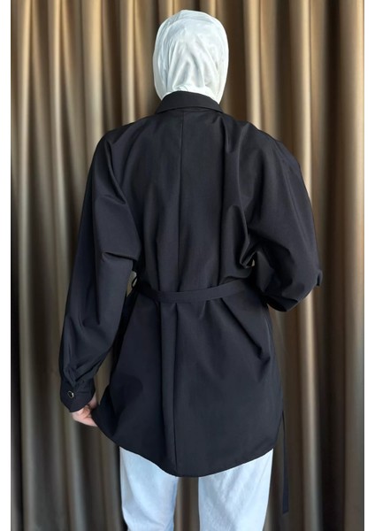 Bel Kuşaklı Tesettür Gömlek P-00017592