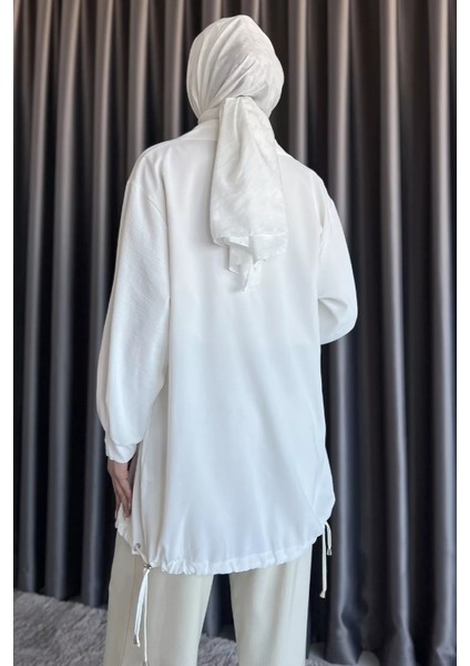 Yaka Bağcıklı Kol Apoletli Tesettür Kap P-00017540 modelleri