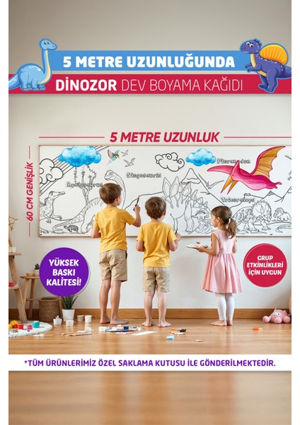 Dinozor Boyama Kağıdı