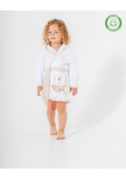 Balinalı Bornoz Beyaz-Bej fiyatları