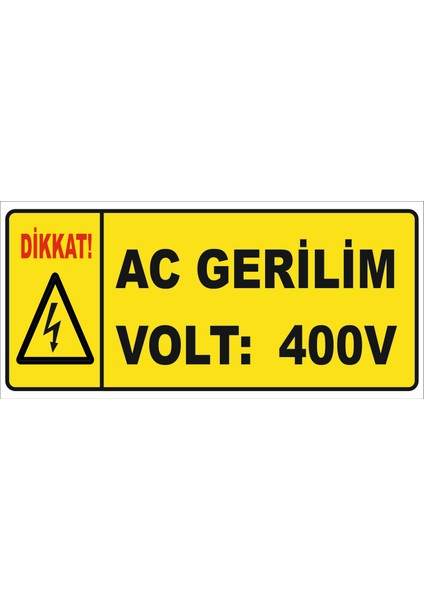 Ac Gerilim Volt: 400V Levhası Vizyon Trafik