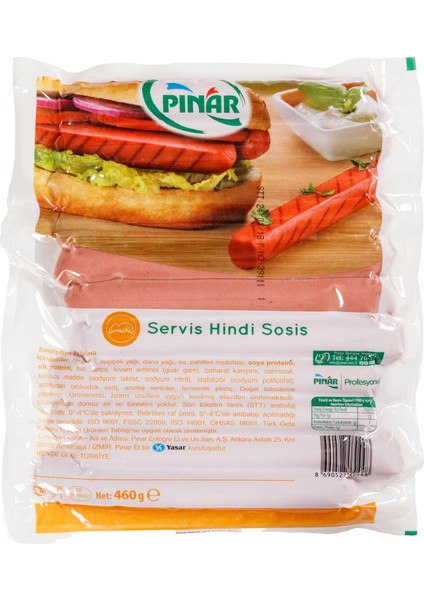 Pınar Hindi Sosis Servis 460 G