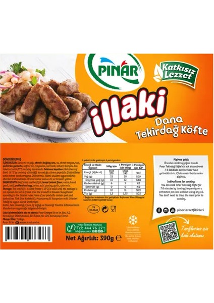 Illaki Tekirdağ Köfte 390 G fiyatları