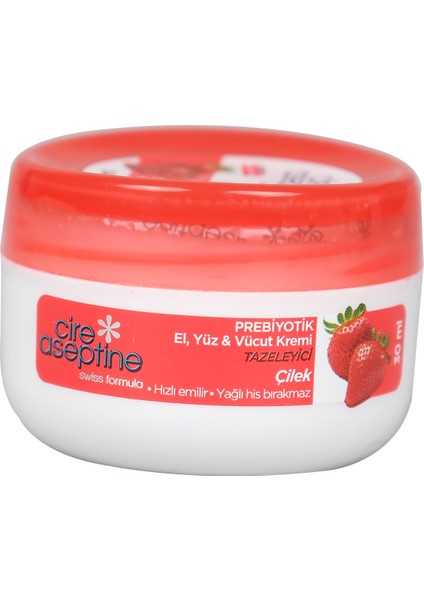 Cire Aseptine Soft Krem Mini Çilek Ozlu Kavanoz 30ML