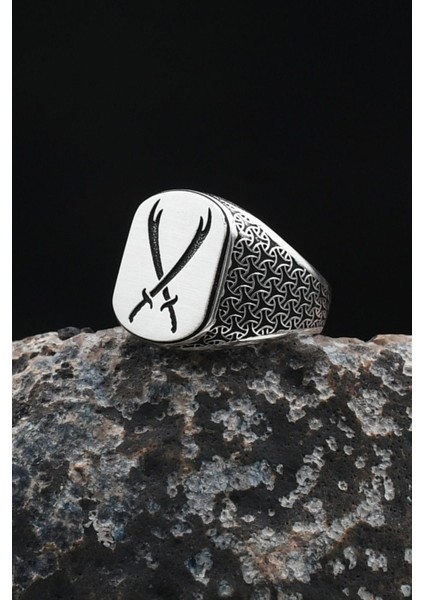 Hz. Ali Zülfikar Kılıcı 925 Ayar Gümüş Yüzük 901924 modelleri