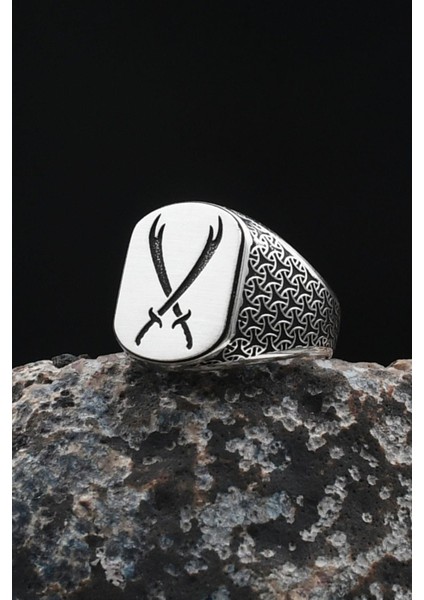 Hz. Ali Zülfikar Kılıcı 925 Ayar Gümüş Yüzük 901924 fırsatları