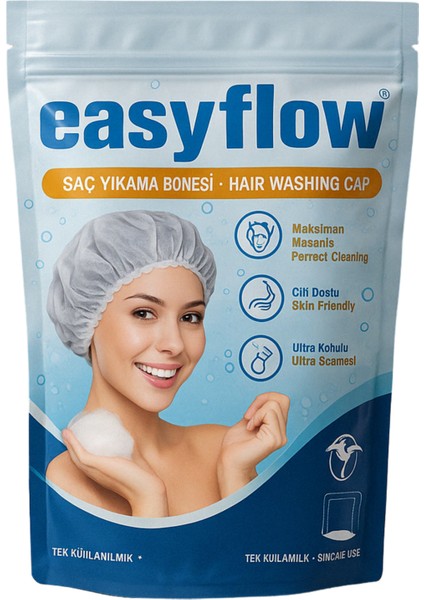 Saç Easyflow Saç Yıkama Bonesi 1 x 100 Adetyıkama Bonesi 1 x 100 Adet