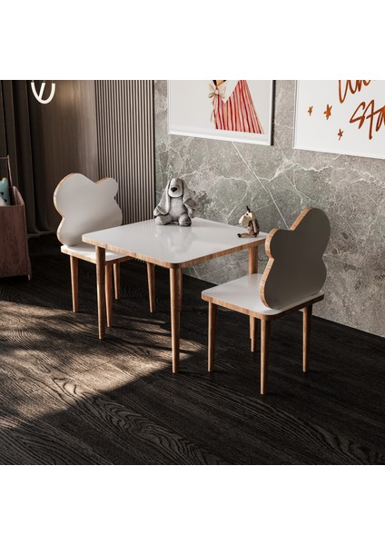 Çocuk Masası Çocuk Masa Sandalye Takımı Oyun Aktivite Masası Silinebilir Yüzey 2- 5 Yaş