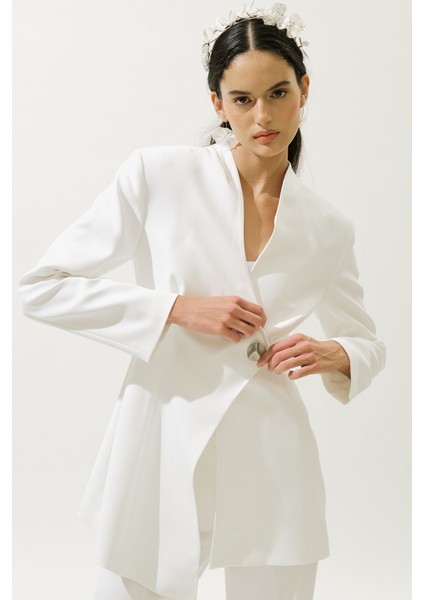 Valentıne Blazer Ceket Ekru