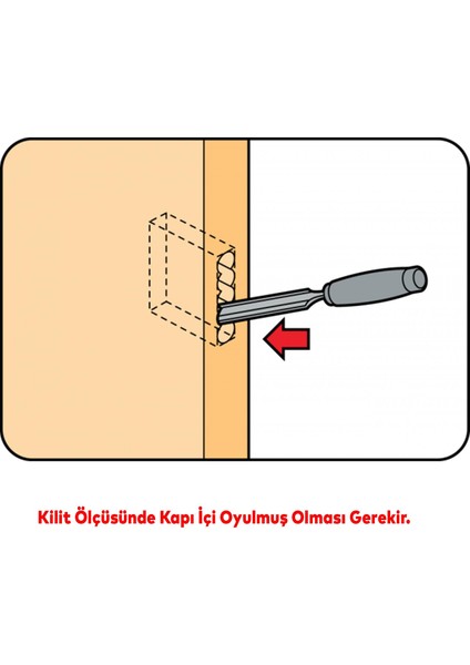 Wc Banyo Tuvalet Kapısı Kilidi 45 mm Pvc Kapı Ahşap Kapı Gömme Gövde Kilit Silindirsiz Barelsiz indirimleri