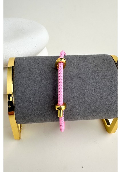 Renkli Örme Ip Çelik Plaka Detay Ayarlanabilir Bileklik modelleri