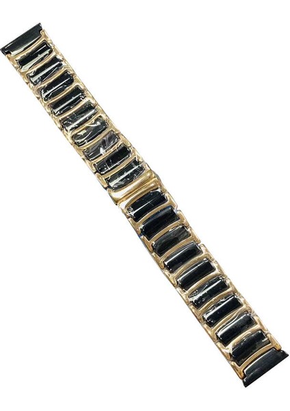 Amazfit Gts 2 Uyumlu 20MM Seramik Metal Kordon Siyah-Gold