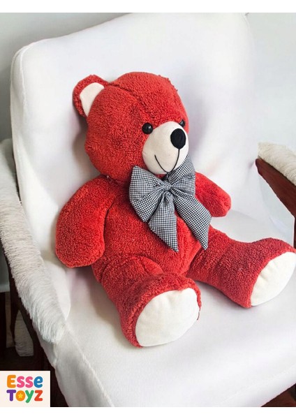 80 cm Kiremit Rengi Oturan Peluş Ayı – Yumuşacık Uyku Arkadaşı | Sevimli Hediye Ayıcık fiyatları