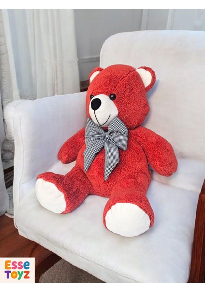 80 cm Kiremit Rengi Oturan Peluş Ayı – Yumuşacık Uyku Arkadaşı | Sevimli Hediye Ayıcık modelleri