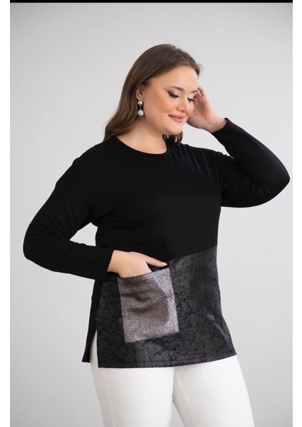 Kadın Büyük Beden Cepli Bluz modelleri