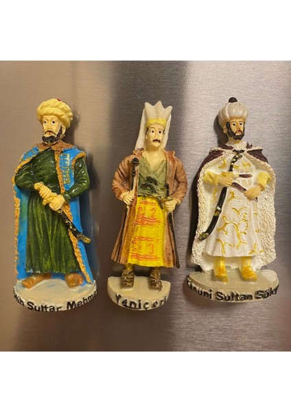 Osmanlı Padişah Serisi Buzdolabı Süsü, Kanuni, Fatih, Iv. Murat, Osman Gazi, Yeniçeri, Polyester fiyatları