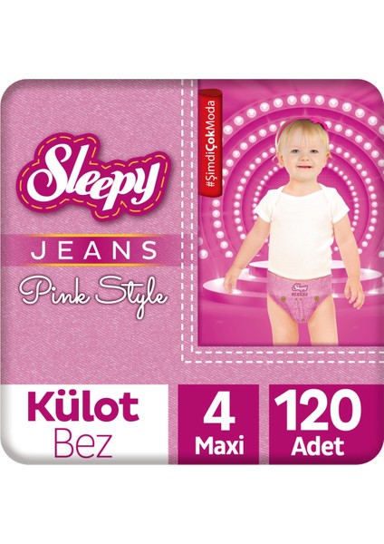 Pink Jeans Külot Bez 4 Numara Maxi 4’lü Jumbo 120 Adet