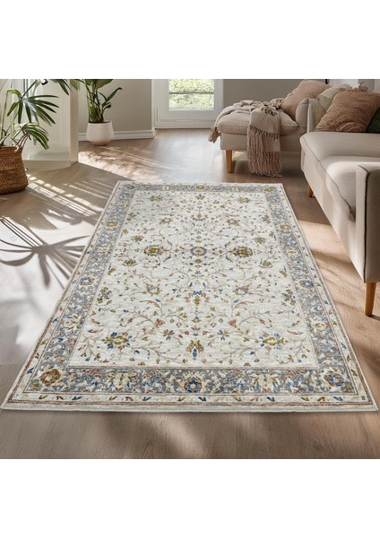 Motto Vintage Modern Dokuma Halı Oturma Odası Salon Halısı Y961D_WV15