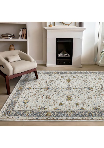 Motto Vintage Modern Dokuma Halı Oturma Odası Salon Halısı Y961D_WV15