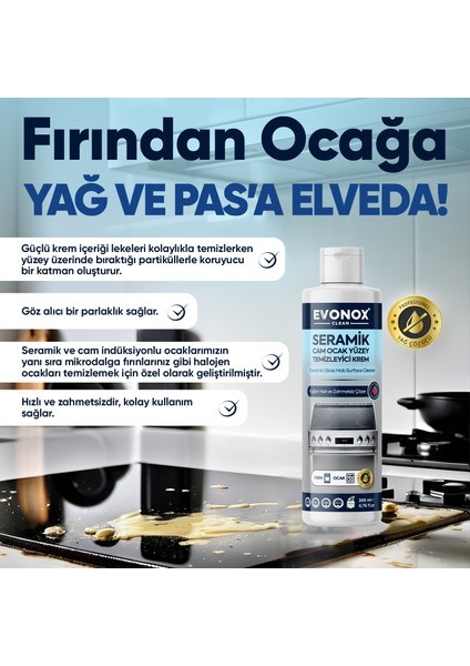 Clean Seramik Cam Ocak Yüzey Temizleyici Krem 200 ml fırsatları