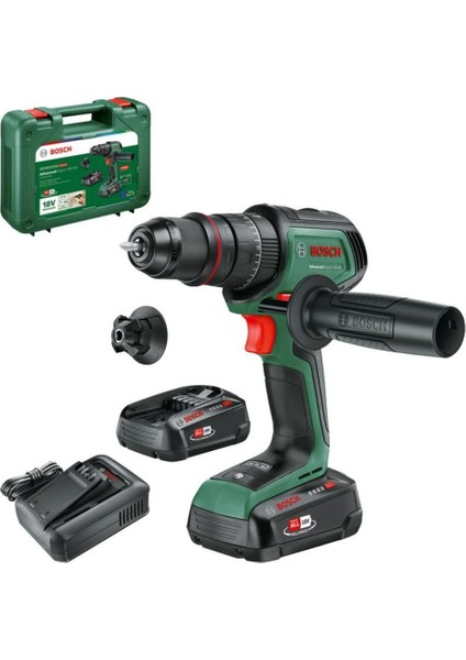 18V 80NM Akülü Darbeli Matkap 2X2.5AH Quicksnap, Güç ve Pratiklik Sunar