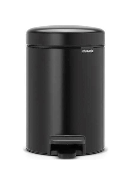 Brabantıa Newıcon Matt Black Pedallı Çöp Kutusu 3 Lt