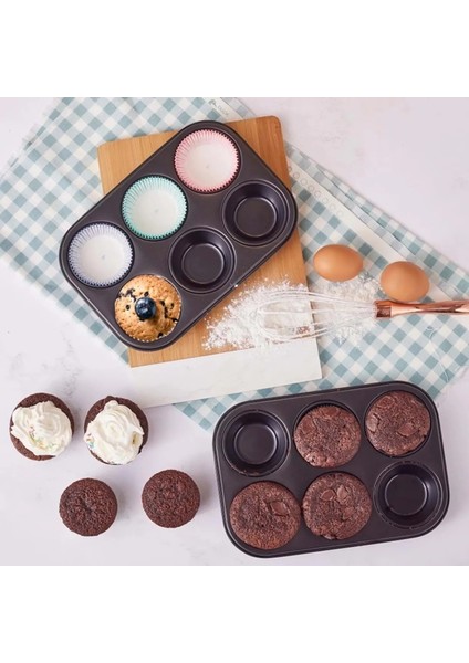 Gardenıa 6lı Muffin Kek Kalıbı Kağıtlı 27X18,5 cm 06689907