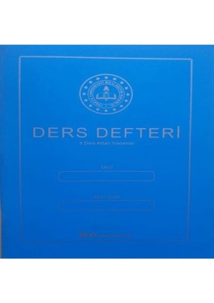 8 Ders Alttan Yoklamalı Kuşe Sert Kapak Ders Defteri Yeşil Iea