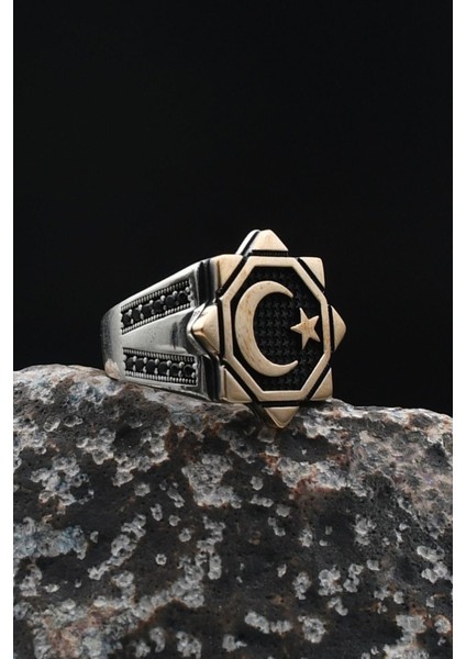 Ay Yıldızlı (Ayyıldızlı) 925 Ayar Gümüş Yüzük 901927 modelleri