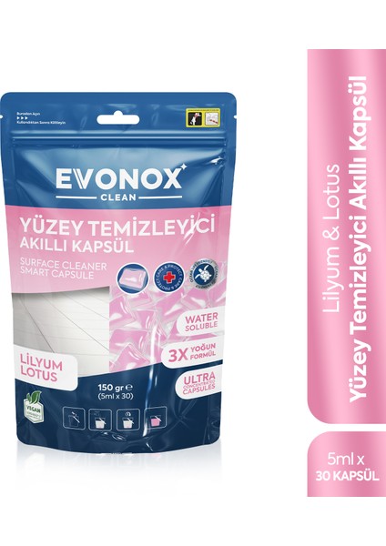 Clean Yüzey Temizleyici Akıllı Kapsül Lilyum&lotus Kokulu