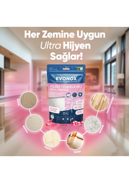 Clean Yüzey Temizleyici Akıllı Kapsül Lilyum&lotus Kokulu fiyatları