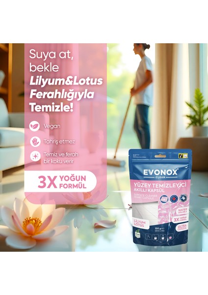 Clean Yüzey Temizleyici Akıllı Kapsül Lilyum&lotus Kokulu indirimleri