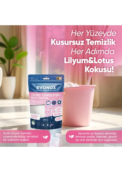 Clean Yüzey Temizleyici Akıllı Kapsül Lilyum&lotus Kokulu