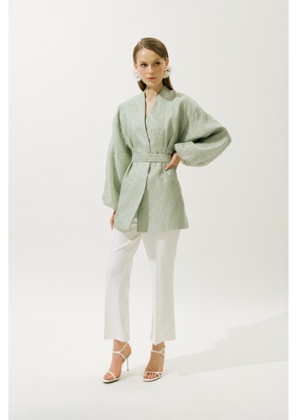 Jakar Organze Kimono Mint