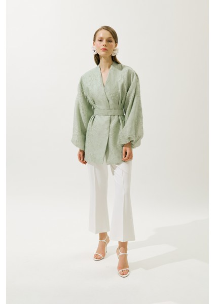Jakar Organze Kimono Mint