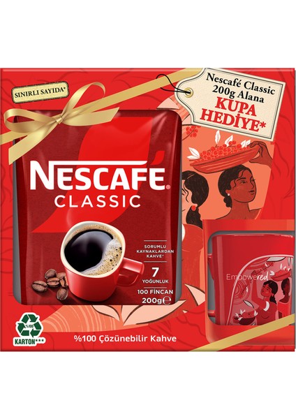 Nescafe Classic Eko Paket 200 G + Koleksiyonluk Kupa