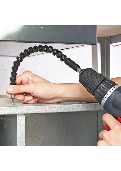 Çift Akülü Şarjlı Darbeli Matkap Seti, 10 Parça Esnek Vidalama Ucu, 30 cm fiyatları