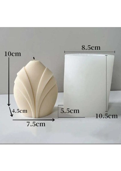 Lotus Desen Silikon Mum Kalıbı - Hobi Silikon Kalıbı -KOD:407
