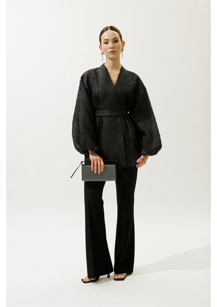 Jakar Organze Kimono Siyah fırsatları
