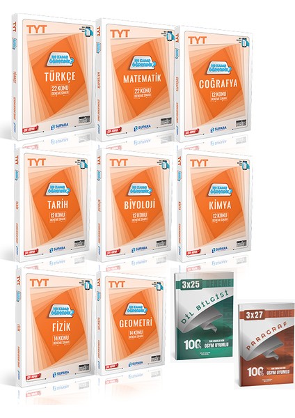 Supara + Anla Kazan 2026 Tyt Tüm Dersler Konu Denemeleri Ne Kadar Öğrendik 10 Lu Set modelleri