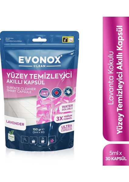 Clean Yüzey Temizleyici Akıllı Kapsül Lavanta Kokulu