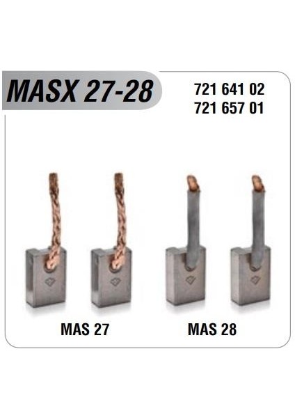 24V Marş Kömürü Mako Tipi Masx-27/28 (4 Ad)