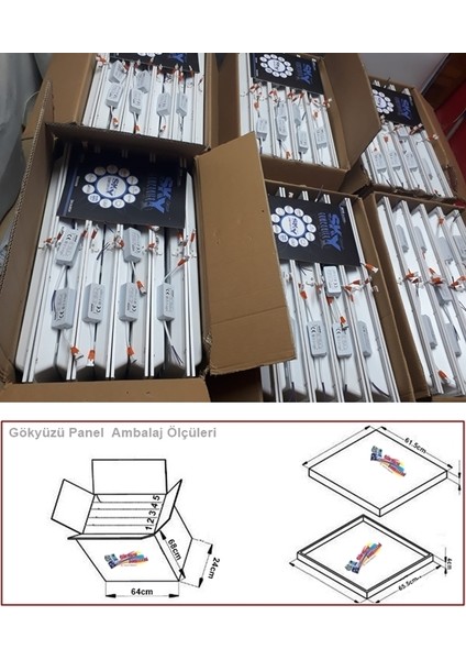 9'lu 60 x 60 LED Panel, Yeni Moda Tavan Aydınlatma, T24 Asma Tavanlar Için Gurup LED Aydınlatma Panel
