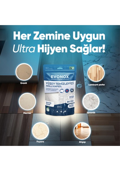 Clean Yüzey Temizleyici Akıllı Kapsül Beyaz Sabun Kokulu fırsatları
